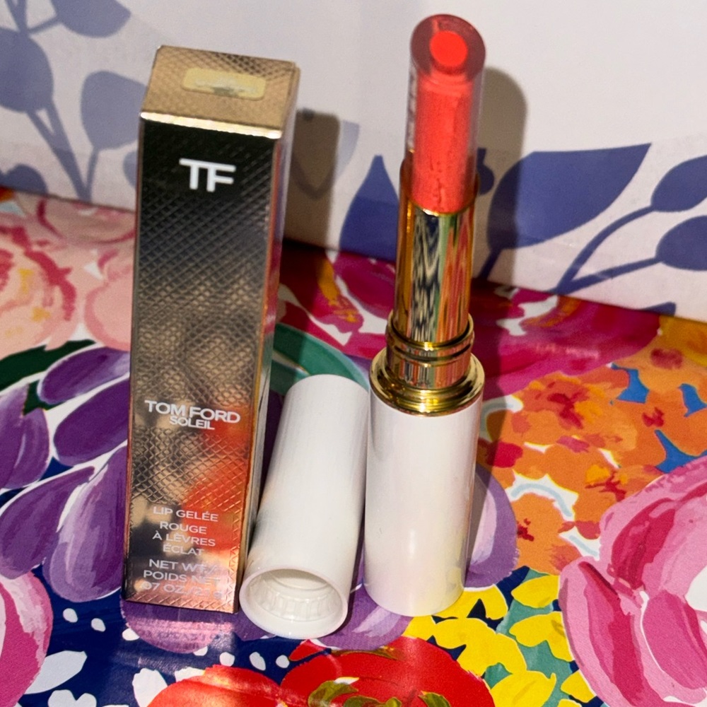 NIB NWT Tom Ford Soleil Lipstick Lip Balm Color Gelee Lipstick Z06 Scorching - Picture 16 of 16